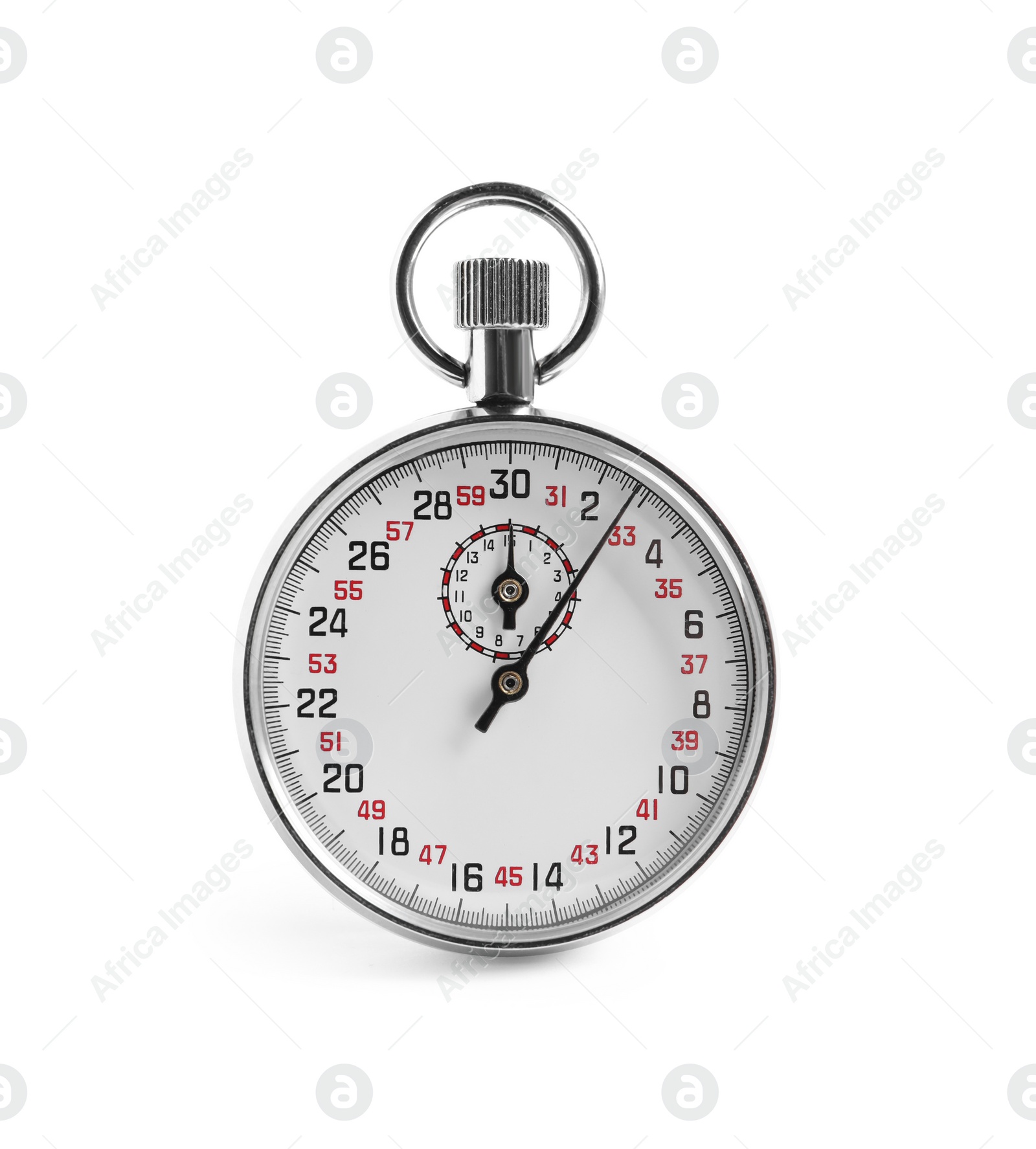 Photo of Vintage timer isolated on white. Measuring tool