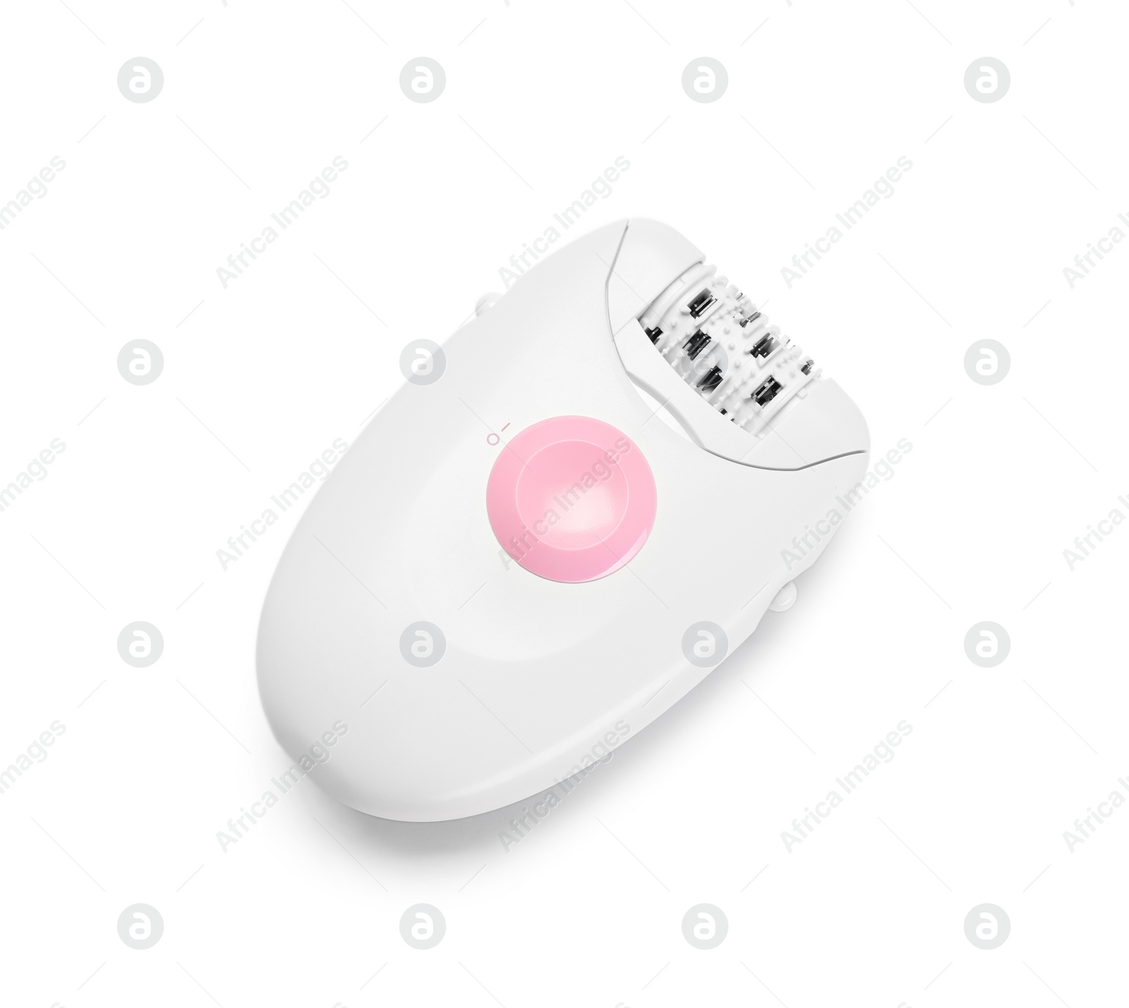 Photo of Modern epilator isolated on white. Hair removal