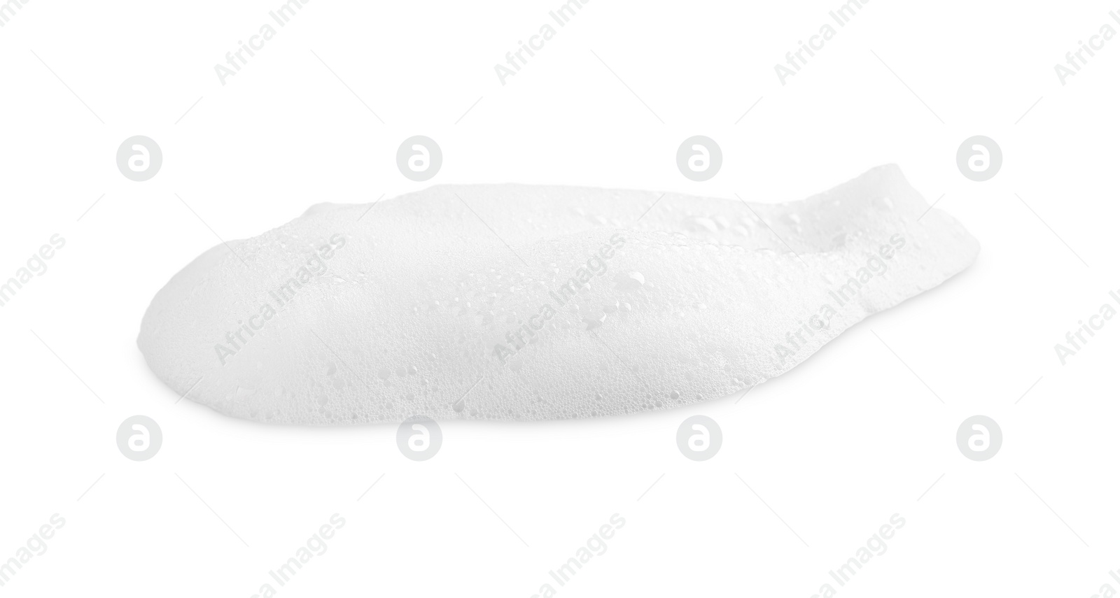 Photo of Sample of cosmetic foam on white background