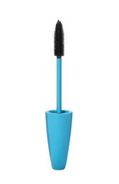 Photo of Mascara wand on white background. Makeup product