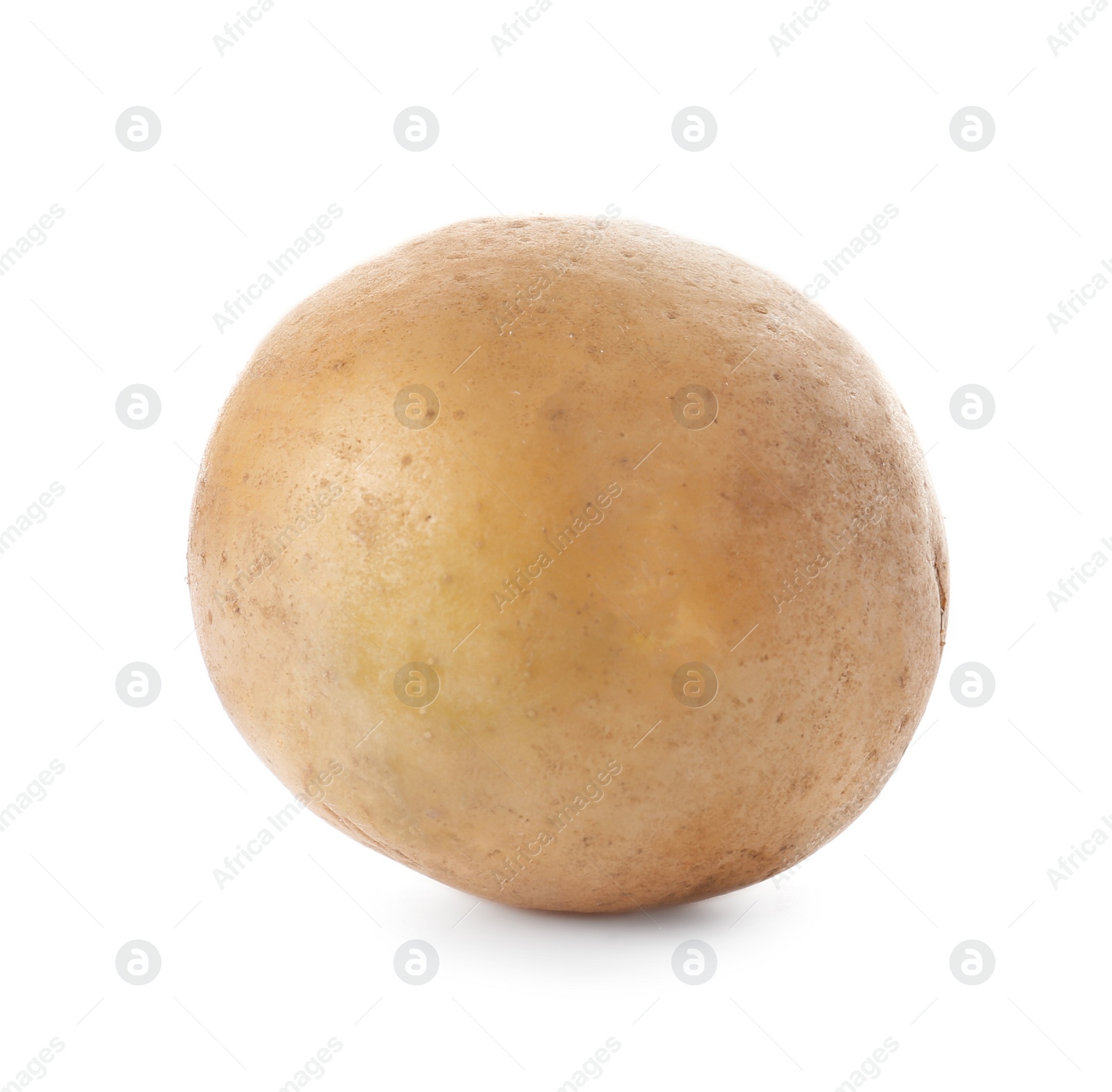 Photo of Fresh ripe organic potato on white background