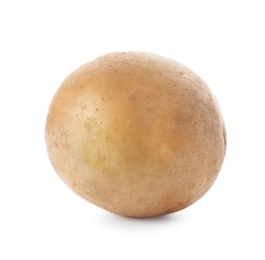 Photo of Fresh ripe organic potato on white background