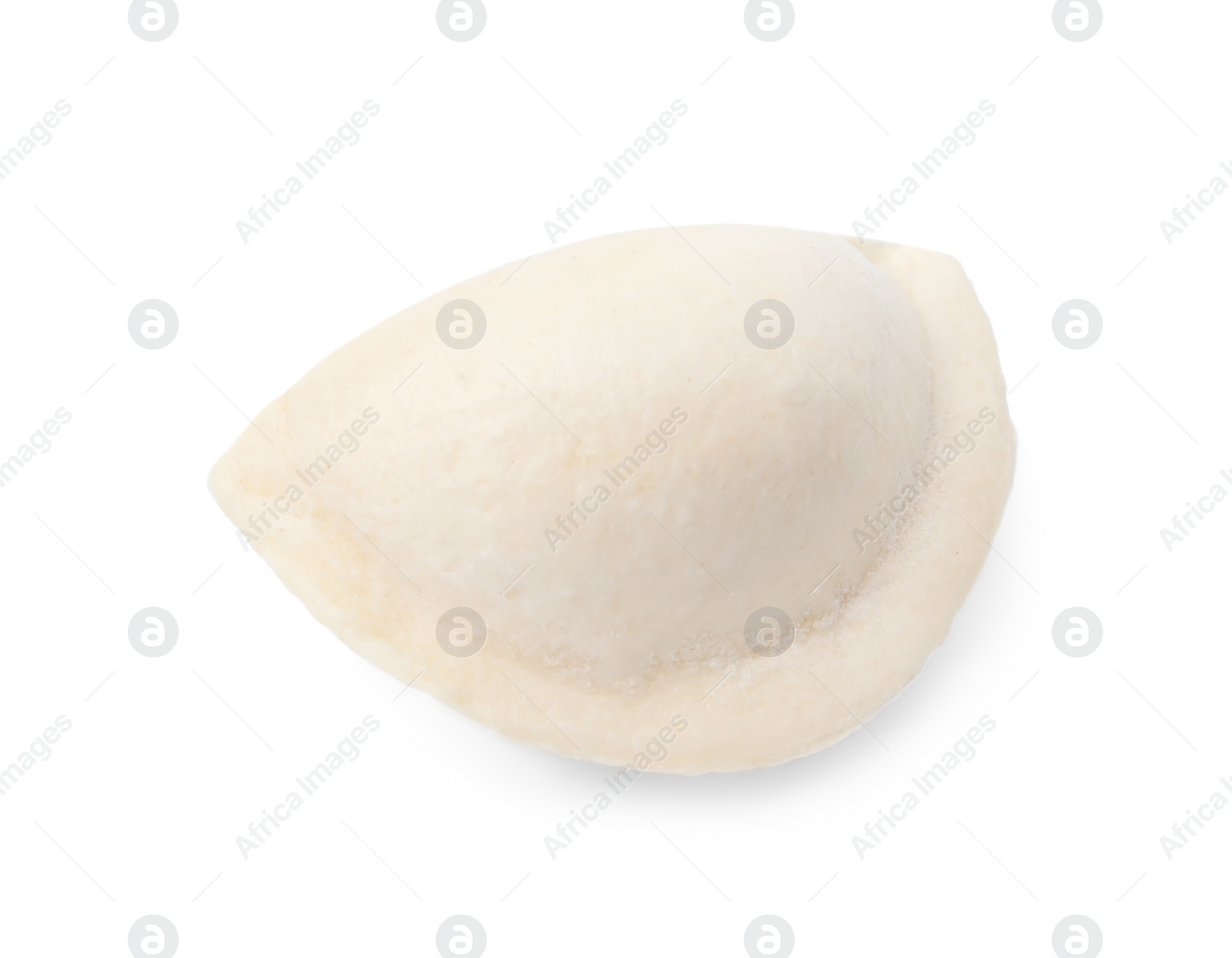 Photo of Raw dumpling (varenyk) with cottage cheese isolated on white