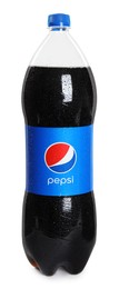 MYKOLAIV, UKRAINE - FEBRUARY 10, 2021: Bottle of Pepsi isolated on white