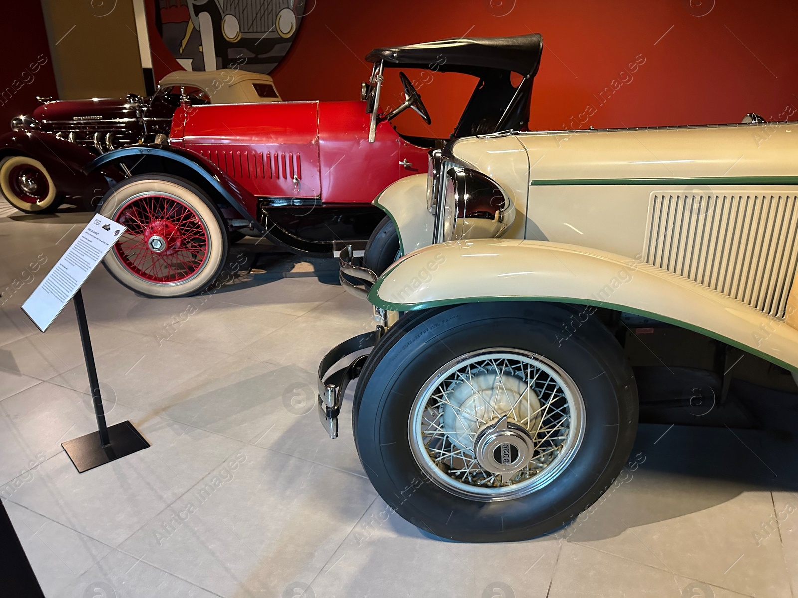 Photo of Hague, Netherlands - November 8, 2022: View of many different retro cars in Louwman museum