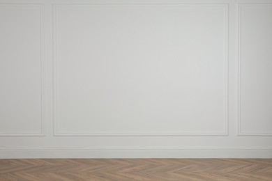 Blank white wall in room. Space for design