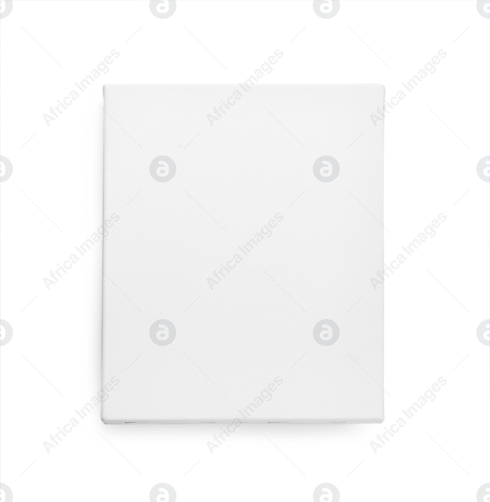Photo of Blank canvas isolated on white, top view. Space for design
