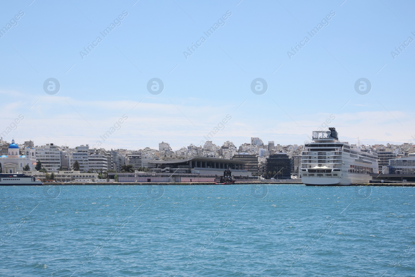 Photo of Picturesque view of port with modern boats on sunny day