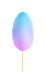 Image of Multicolor sweet cotton candy on white background