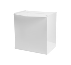 Photo of One ballot box isolated on white. Election time