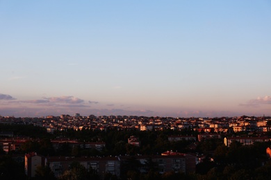 Picturesque view of city with beautiful buildings