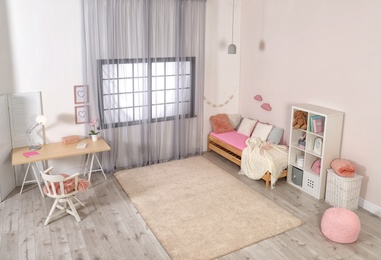 Photo of Child room with modern furniture. Idea for interior decor