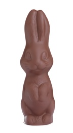 Photo of Chocolate bunny isolated on white. Easter celebration