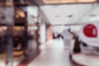 Blurred view of shopping mall interior. Bokeh effect