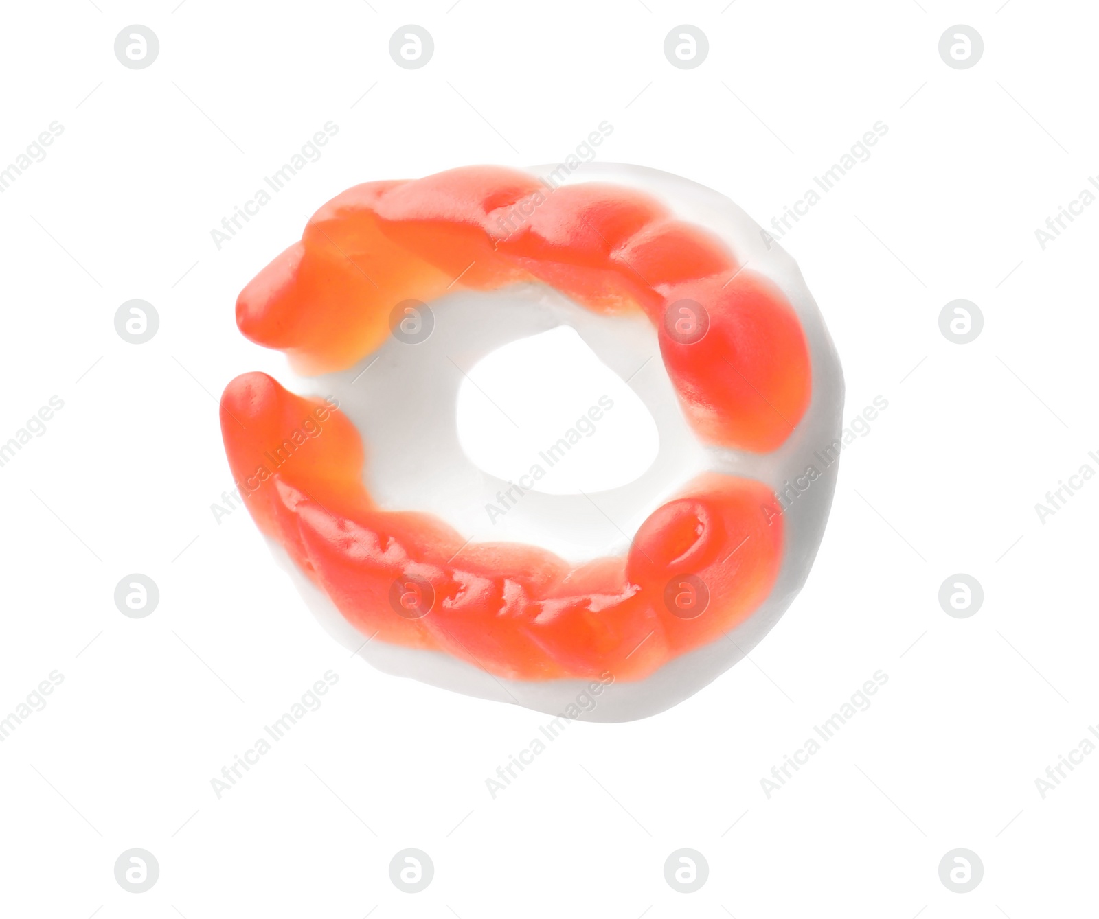 Photo of Delicious bright candy on white background. Halloween sweets