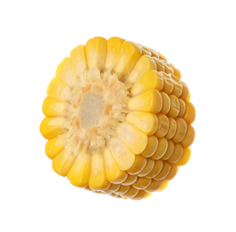 Photo of Piece of corn cob isolated on white