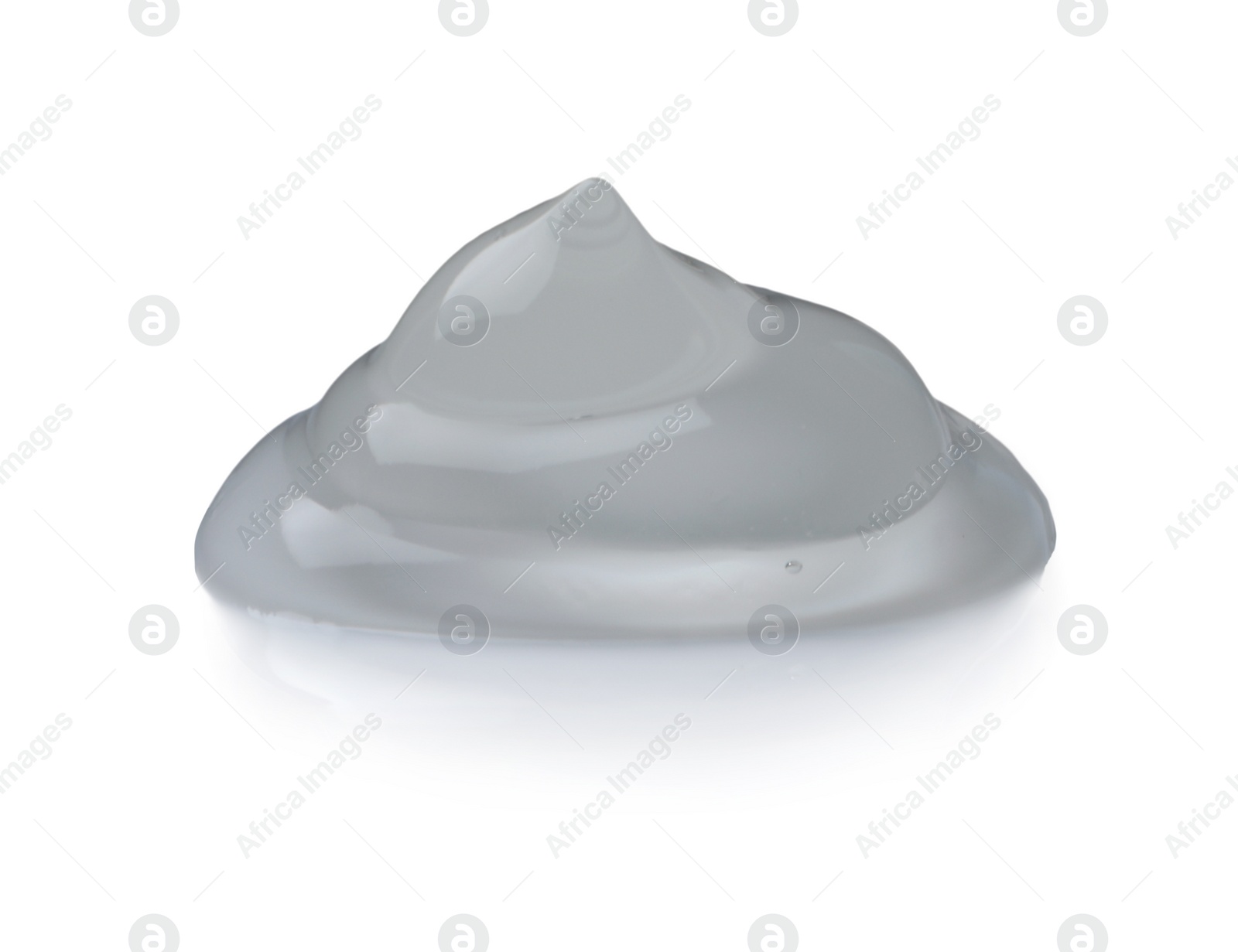 Photo of Sample of transparent cosmetic gel on white background