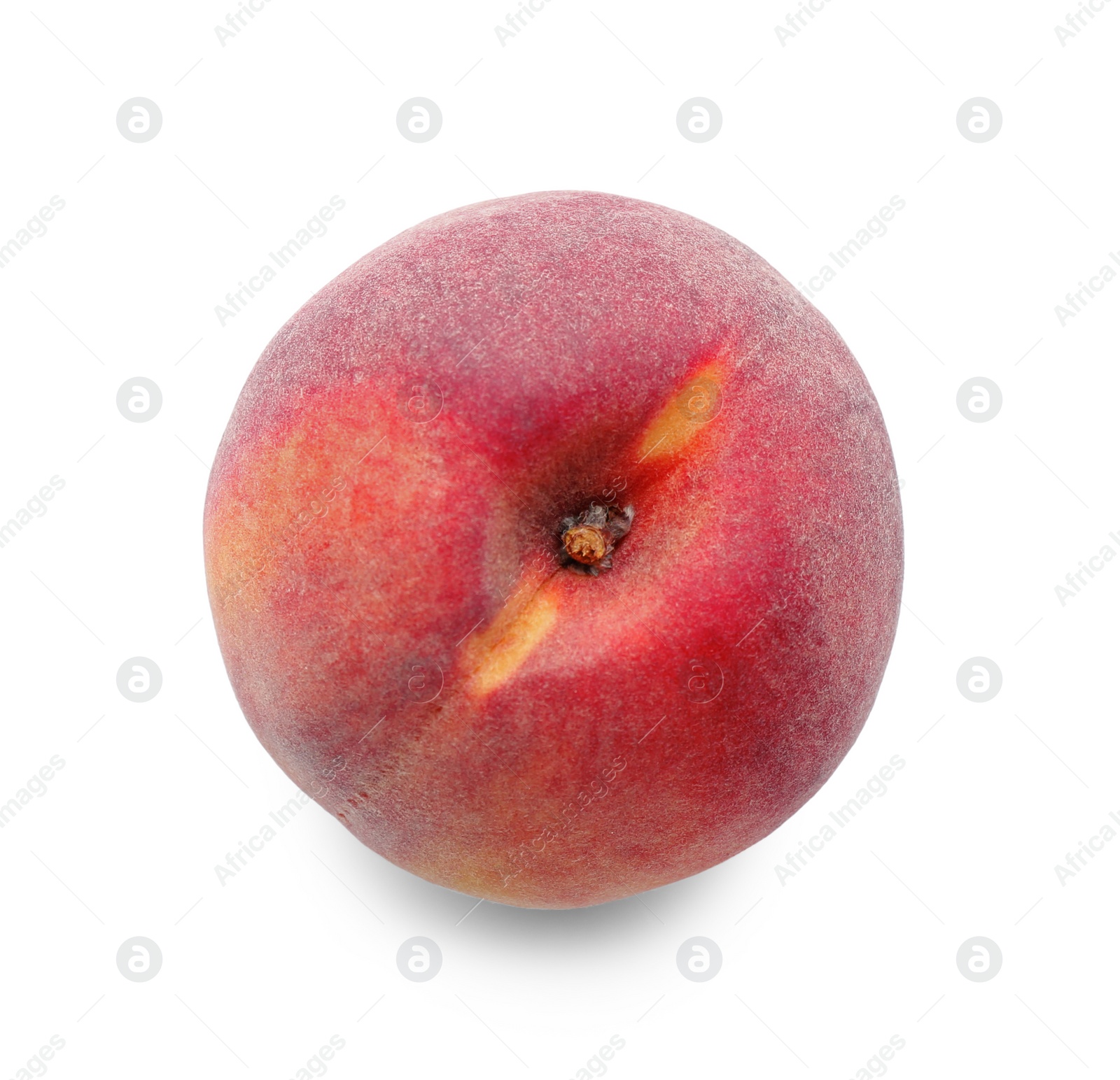 Photo of Delicious ripe juicy peach isolated on white