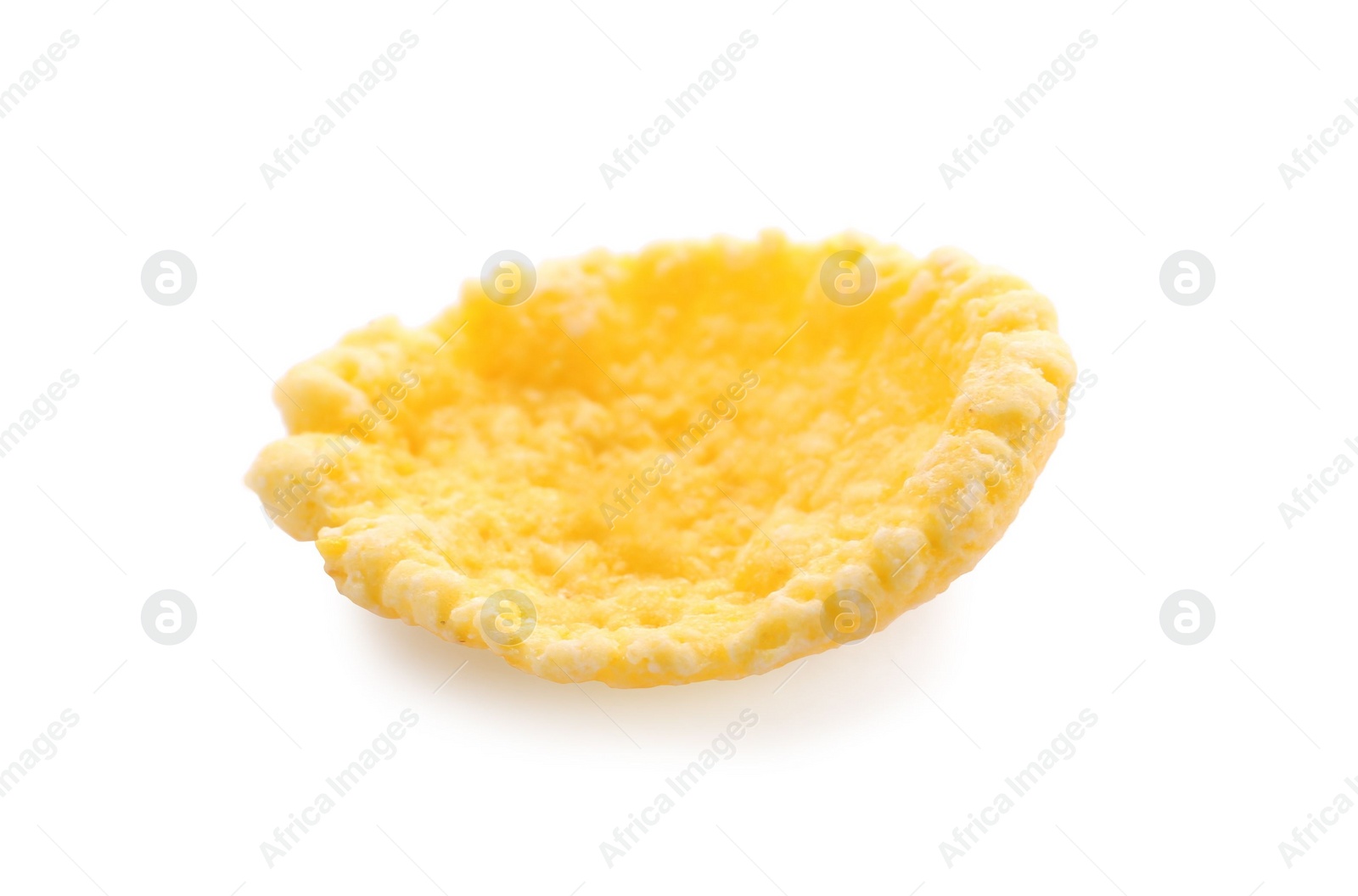 Photo of Sweet tasty corn flake isolated on white