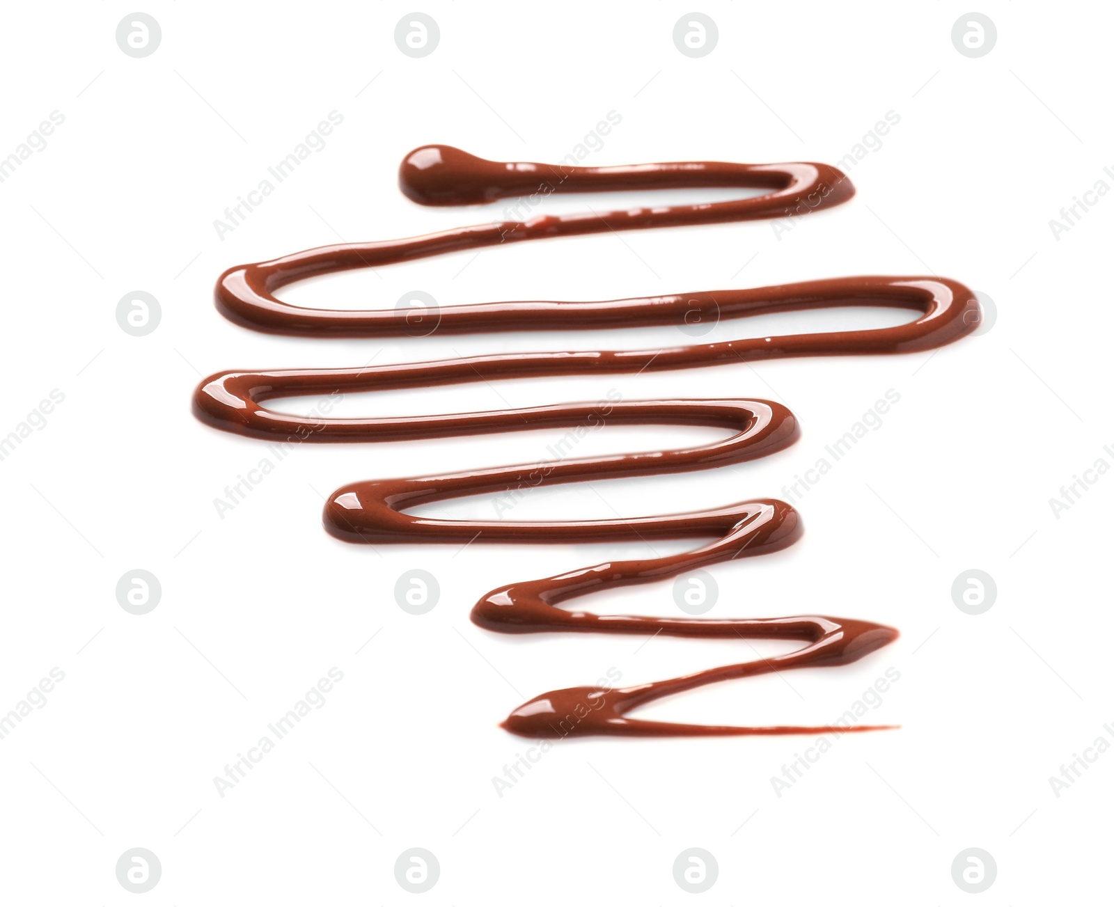 Photo of Smear of tasty milk chocolate paste isolated on white