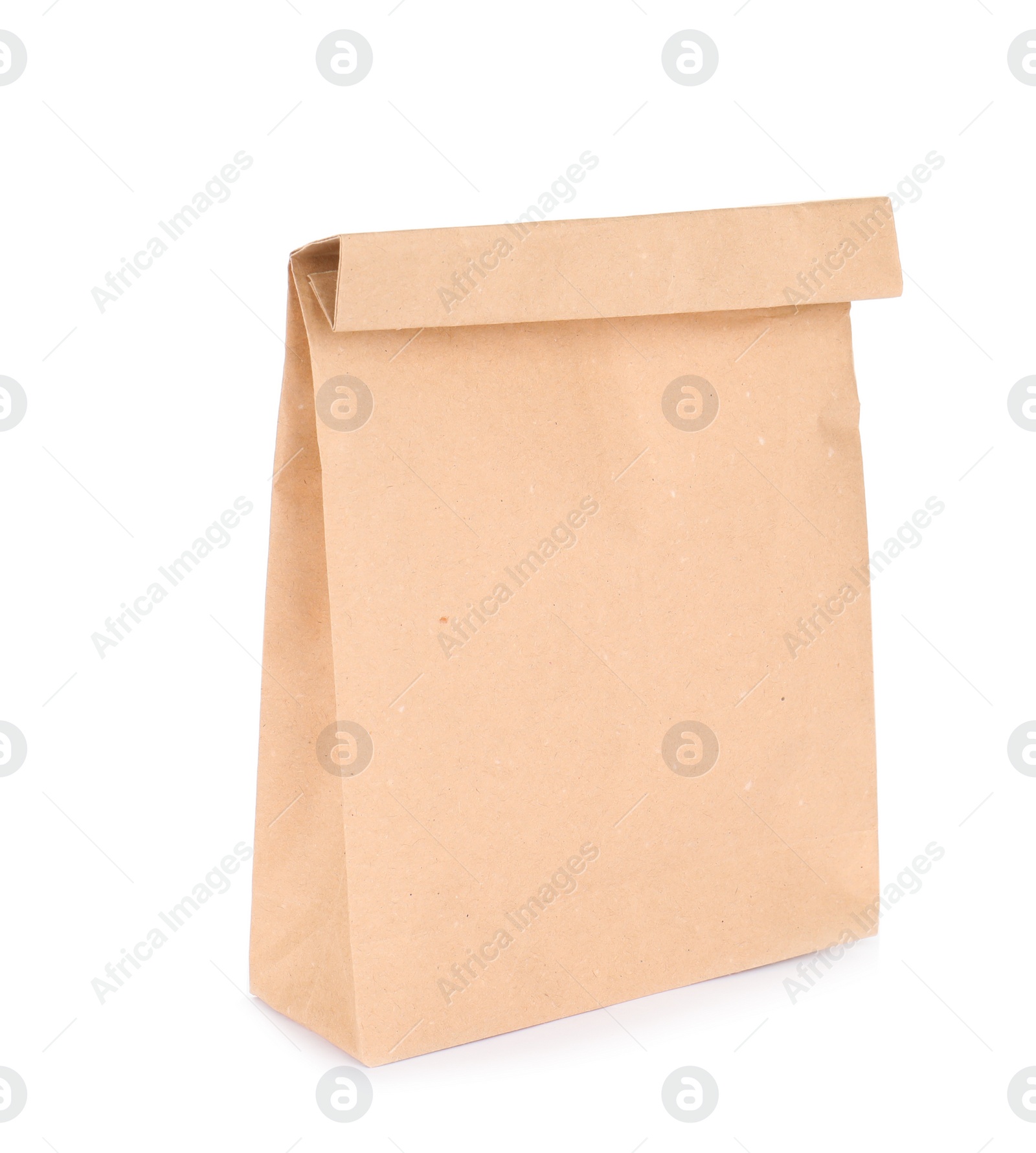 Photo of Paper bag isolated on white. Mockup for design