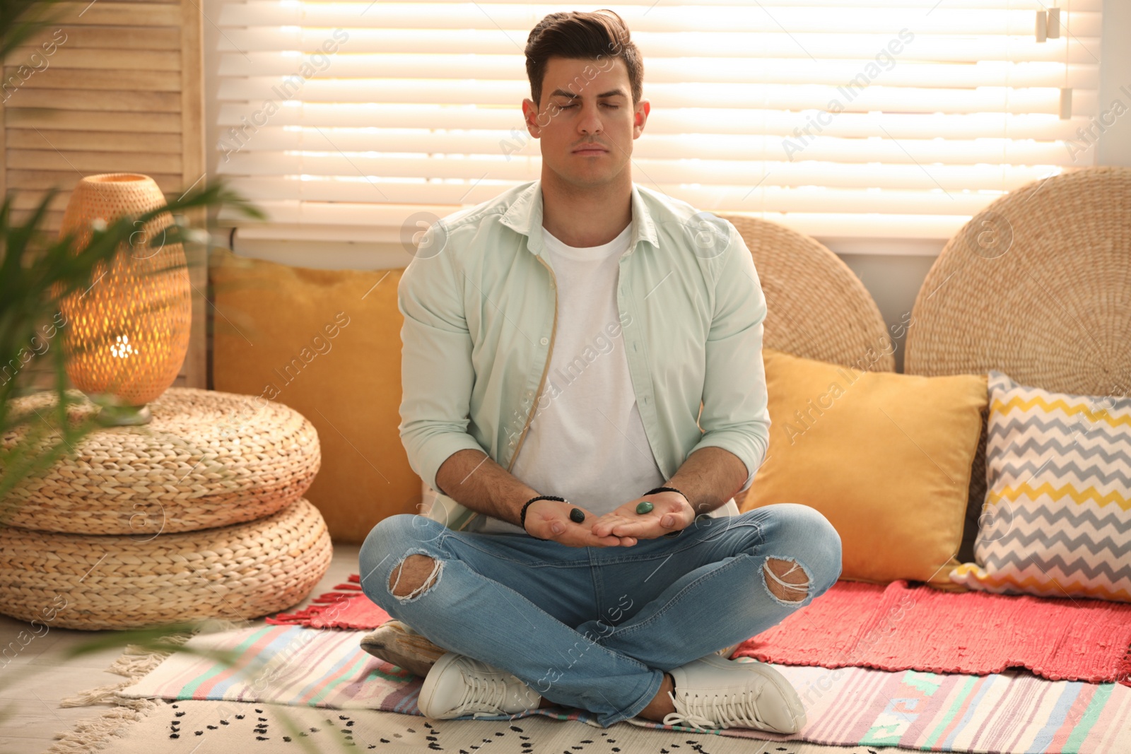 Photo of Man during self-healing session in therapy room