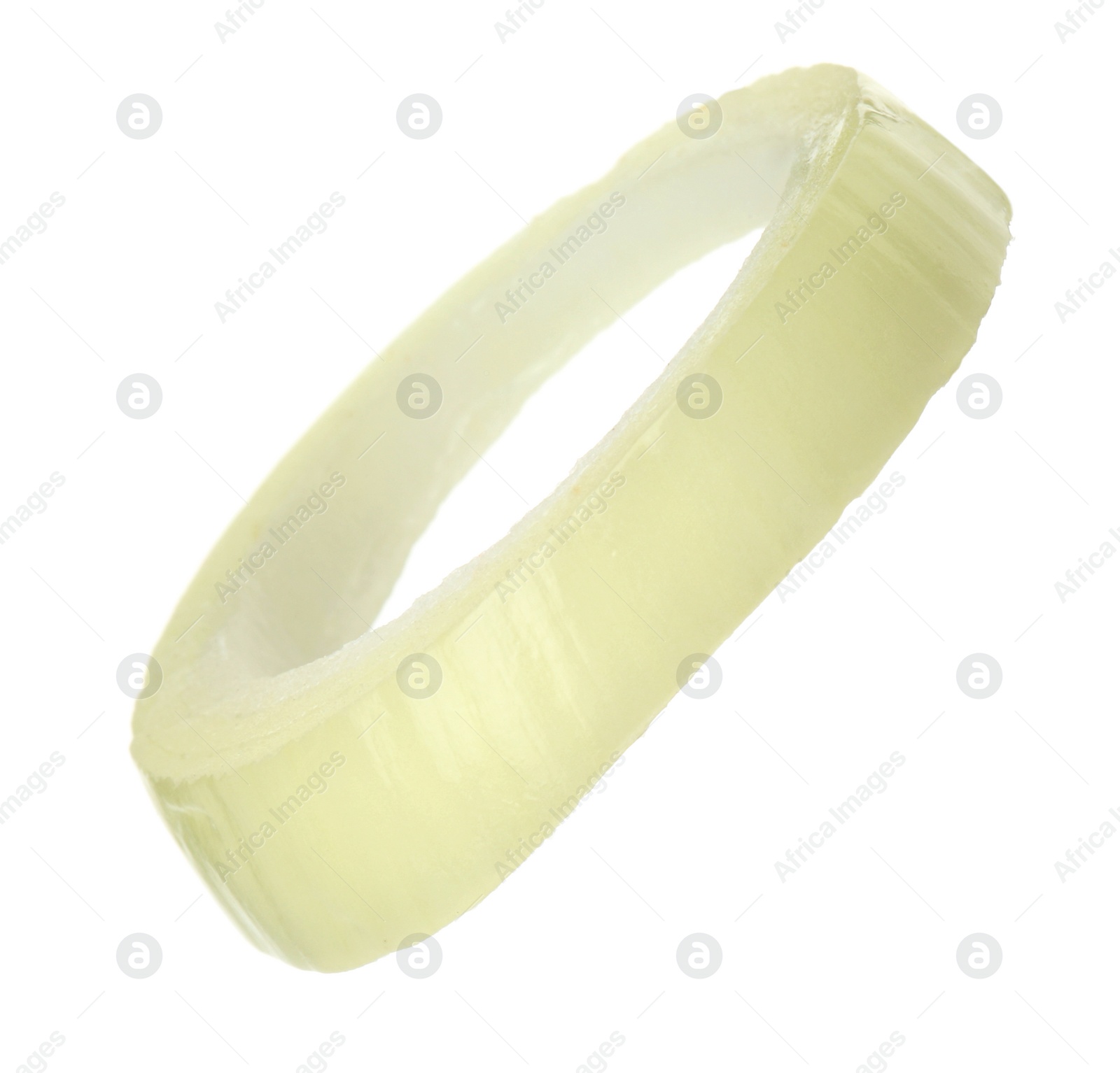 Photo of Fresh tasty onion ring on white background