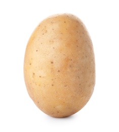 Photo of Fresh ripe organic potato on white background