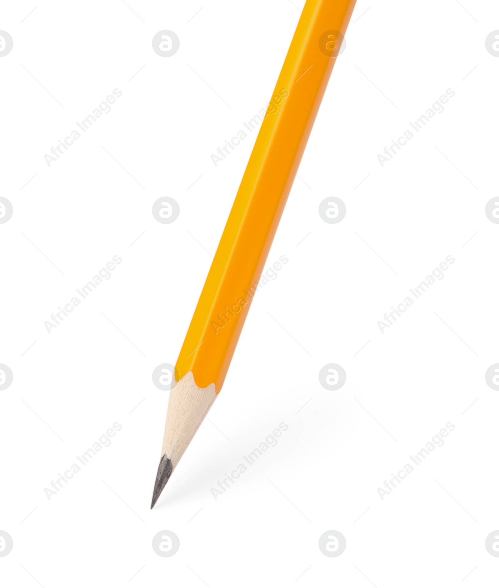 Photo of Graphite pencil isolated on white. School stationery