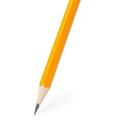 Graphite pencil isolated on white. School stationery