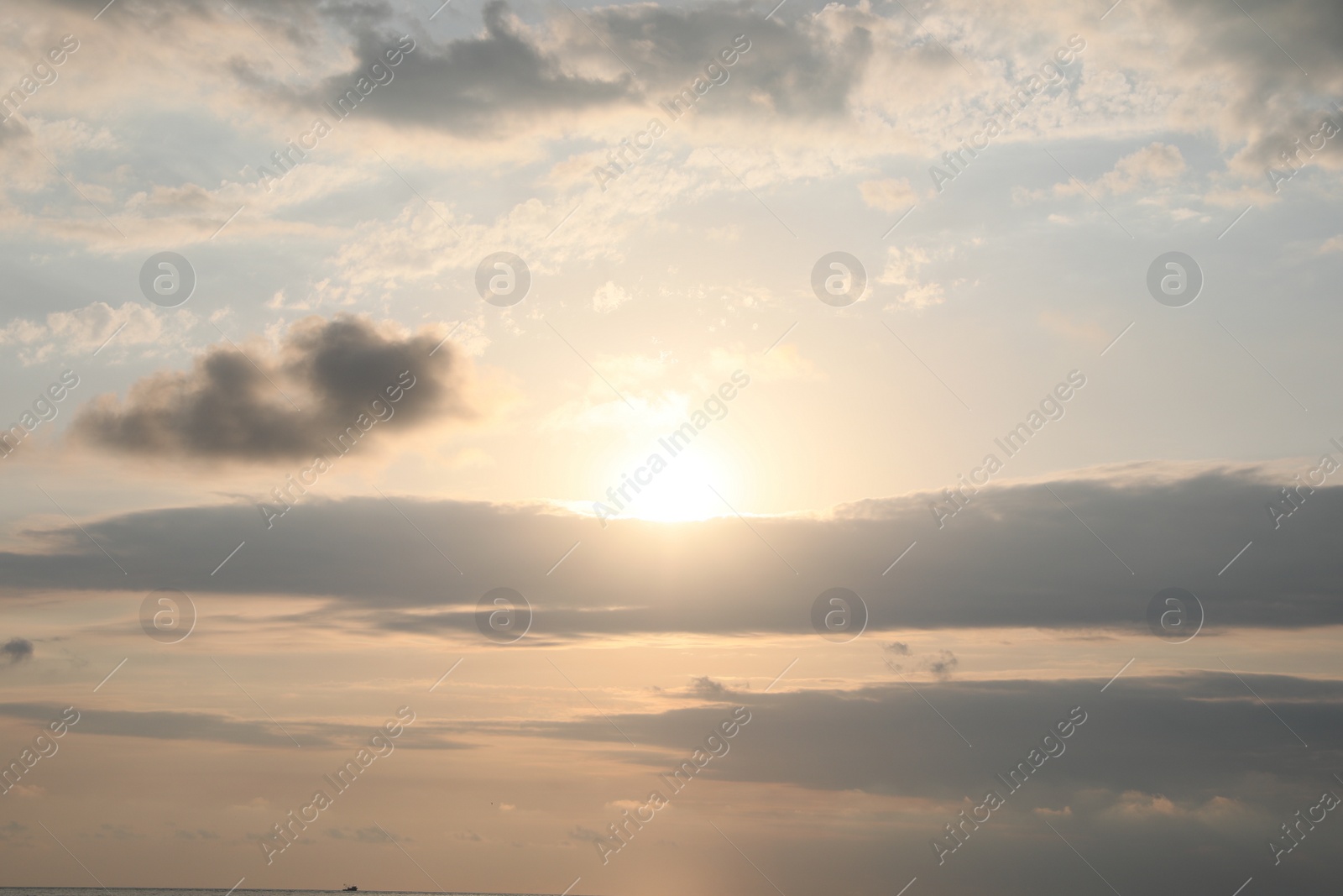 Photo of Picturesque view of sunset with beautiful clouds