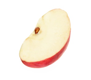 Photo of Slice of fresh apple on white background