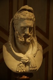 Photo of Rome, Italy - February 3, 2024: Bust of Hercules by Pozzuoli-Antinori in Borghese Gallery