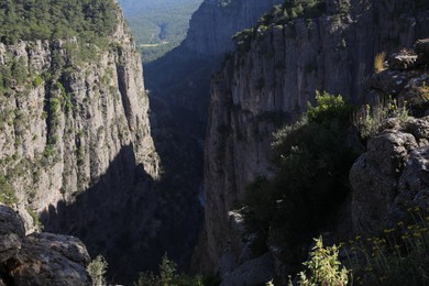 Photo of Beautiful landscape with canyon on sunny day