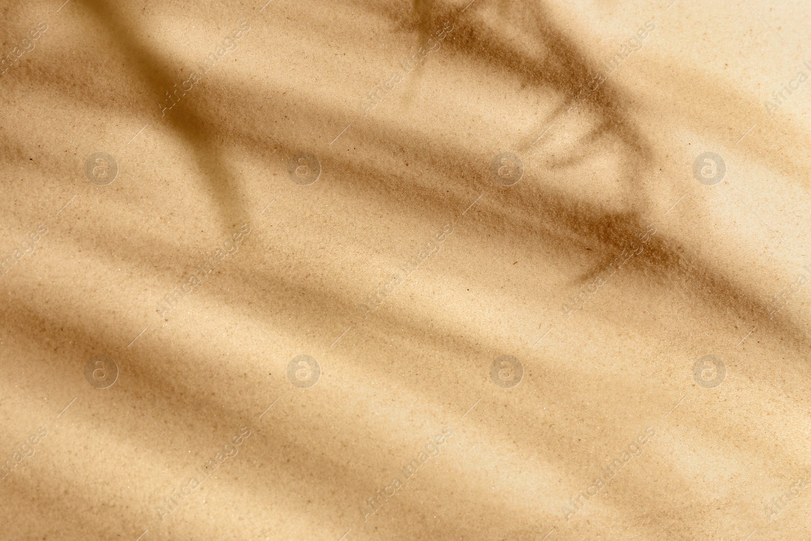 Photo of Dry beach sand as background, top view