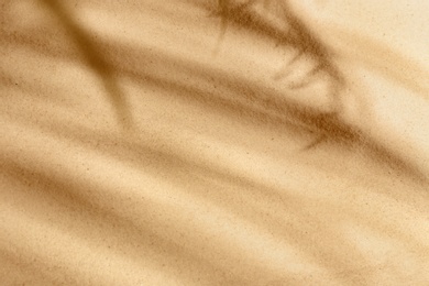 Dry beach sand as background, top view