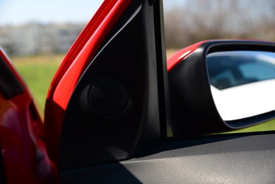 Photo of Closeup view of dynamic in modern car