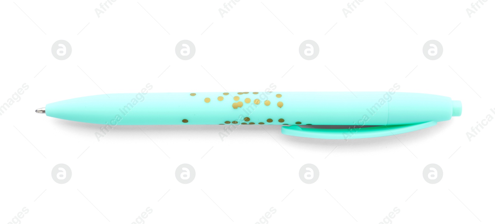 Photo of Pen on white background. Stationery for school