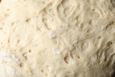 Closeup view of wheat dough for pastries