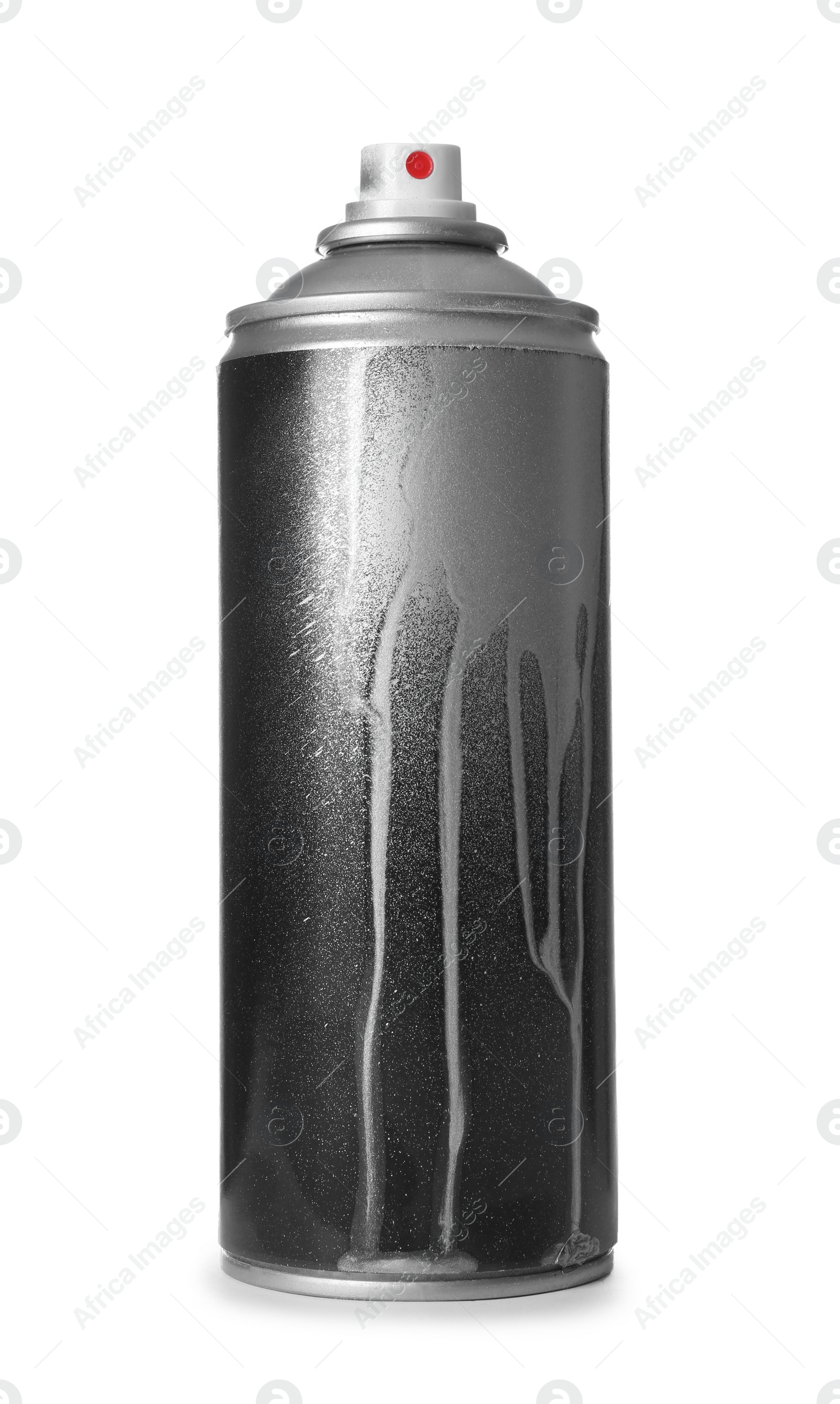 Photo of Used can of spray paint on white background