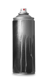 Photo of Used can of spray paint on white background