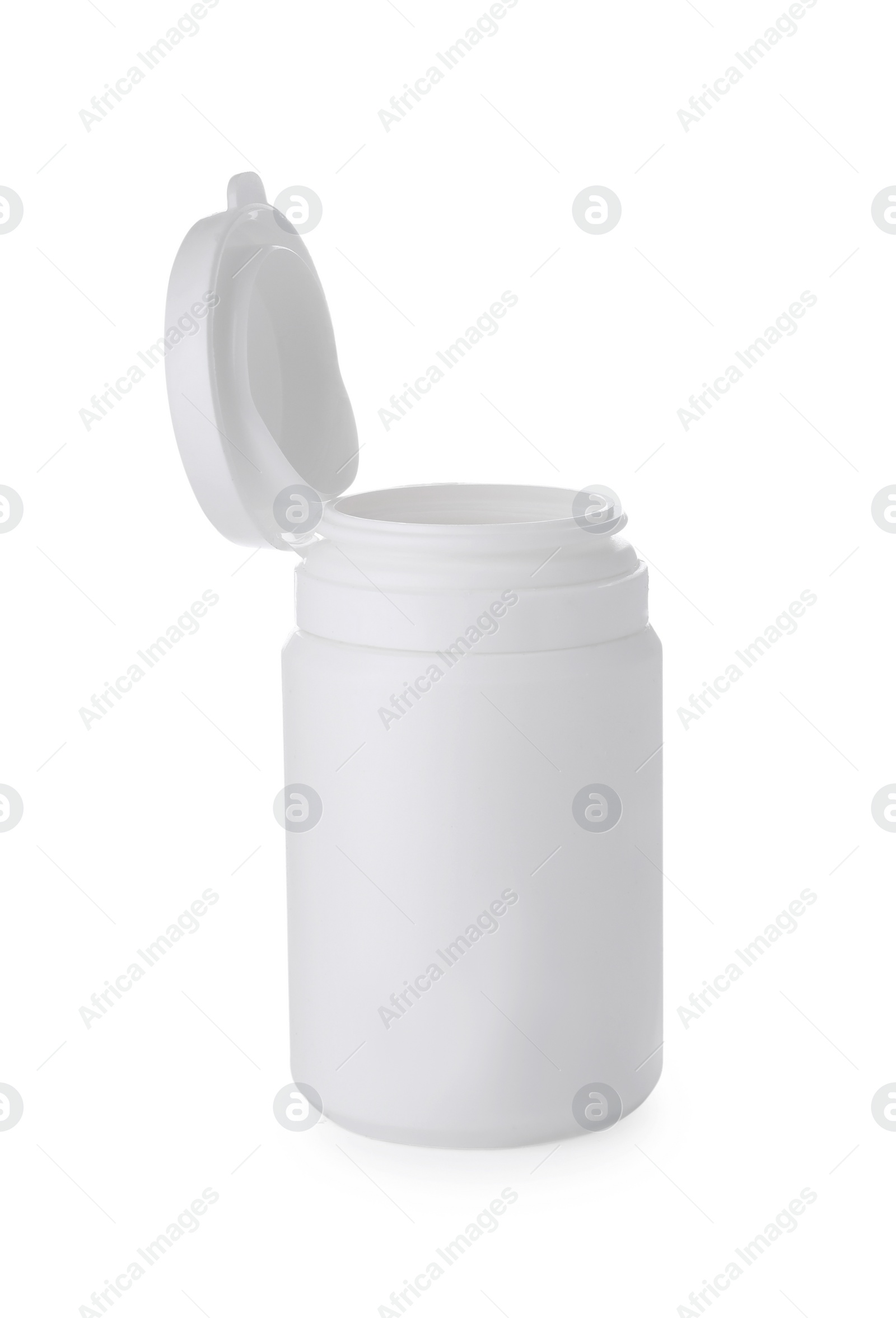 Photo of Jar with chewing gums isolated on white