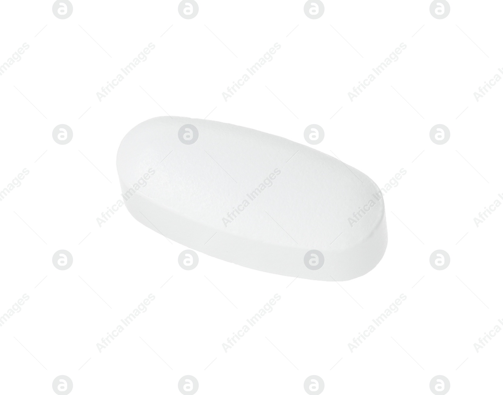 Photo of One vitamin pill isolated on white. Health supplement