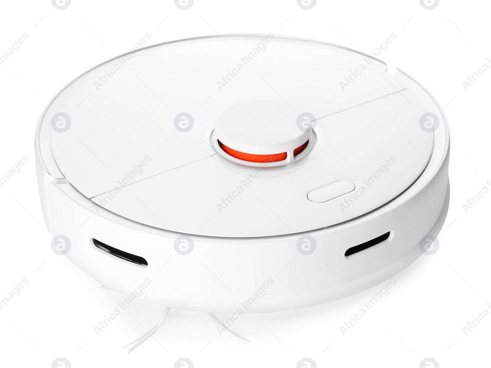 Photo of Modern robotic vacuum cleaner isolated on white