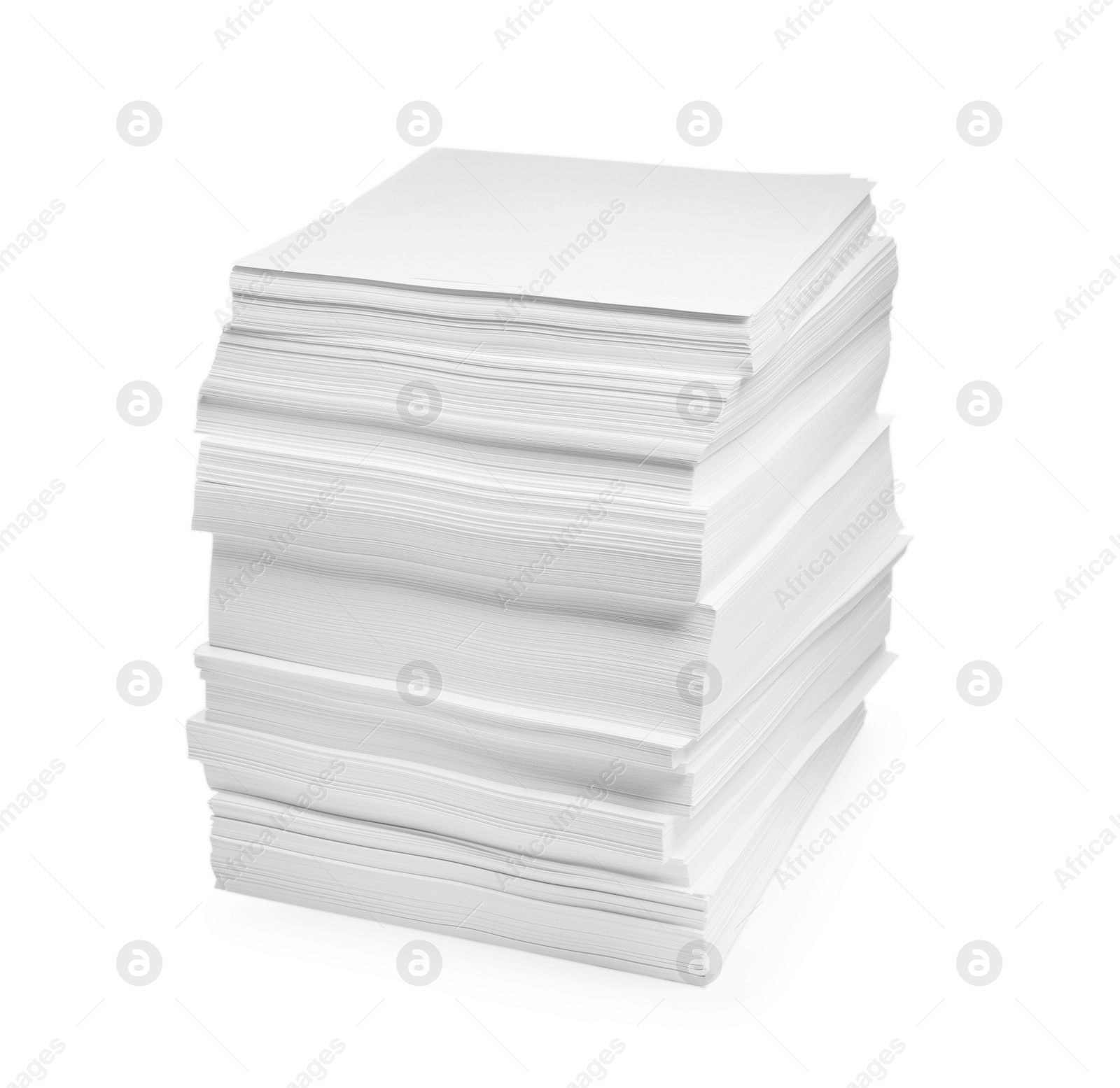 Photo of Stack of paper sheets isolated on white