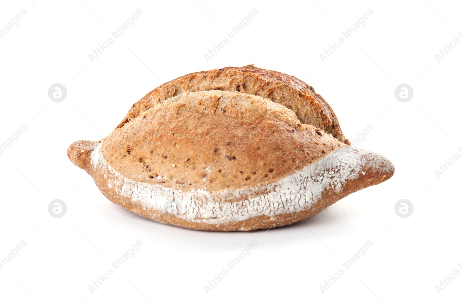 Photo of Loaf of fresh bread isolated on white