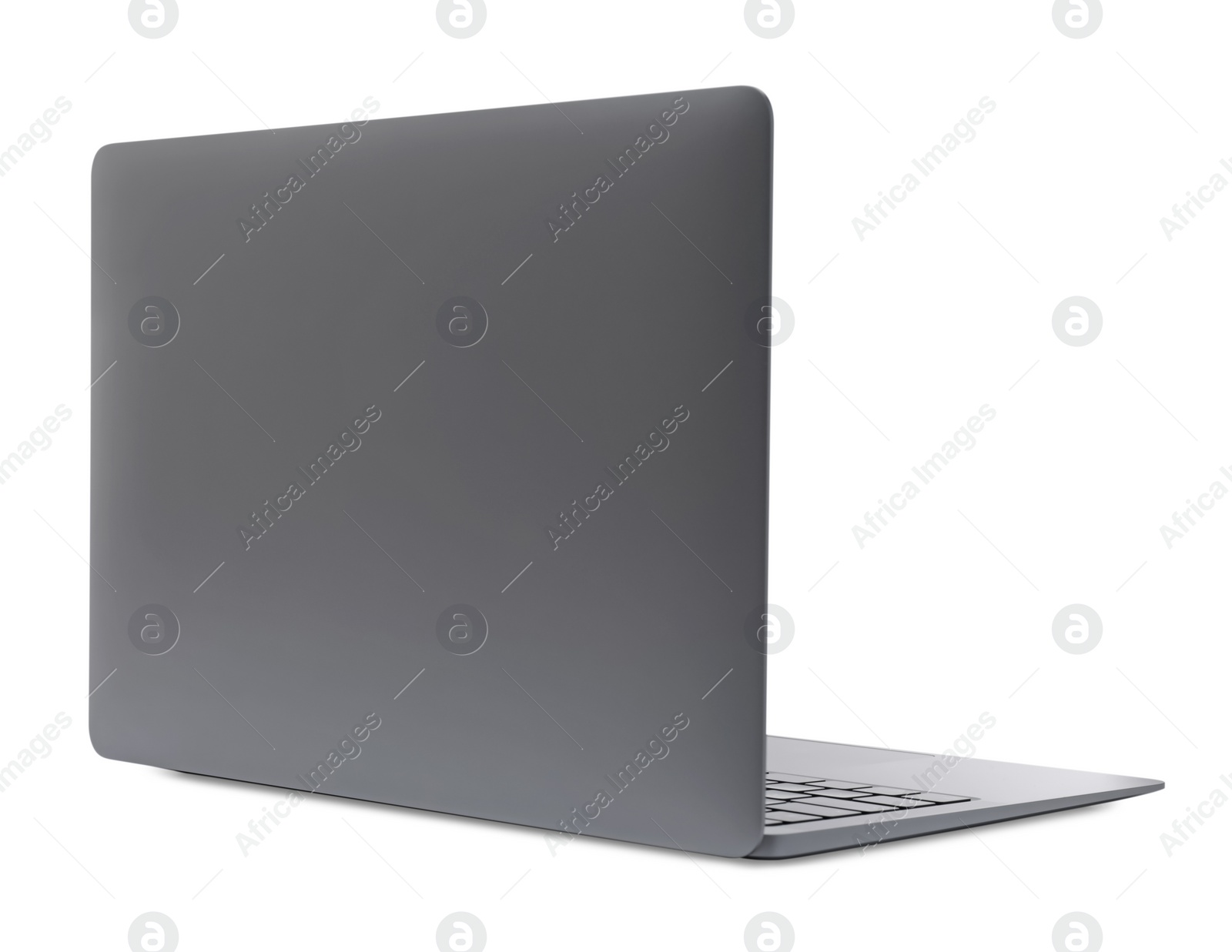 Photo of Open laptop isolated on white. Modern technology