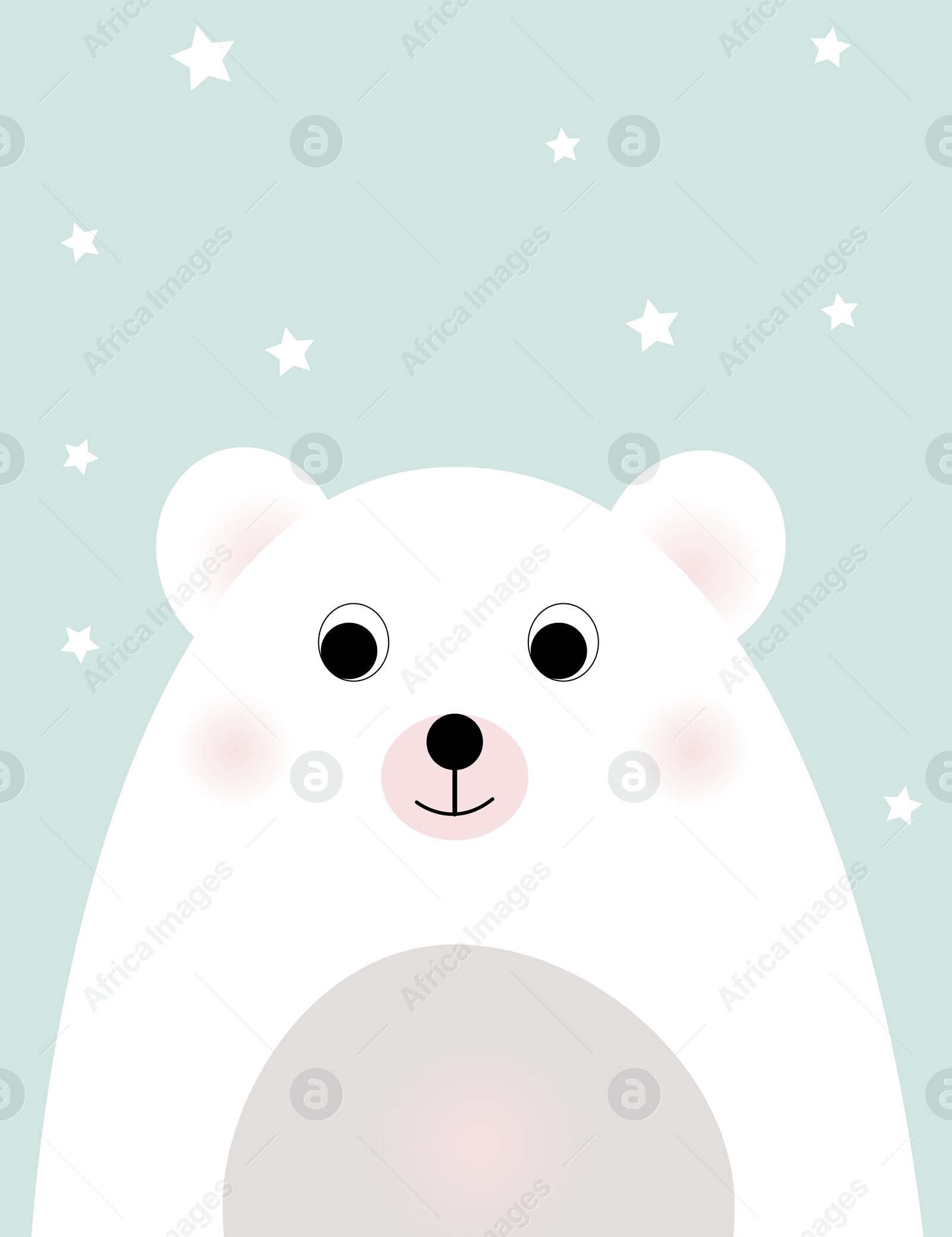 Illustration of Cute illustration for baby room interior design 