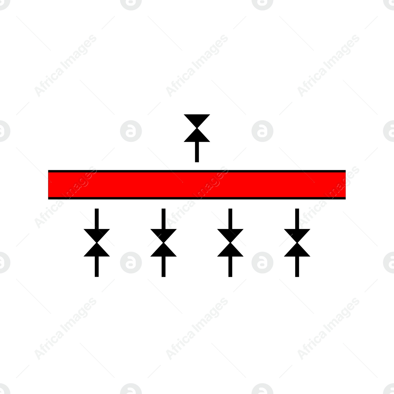 Image of International Maritime Organization (IMO) sign, illustration. Drenching installation