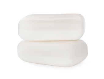 Soap bars on white background. Personal hygiene